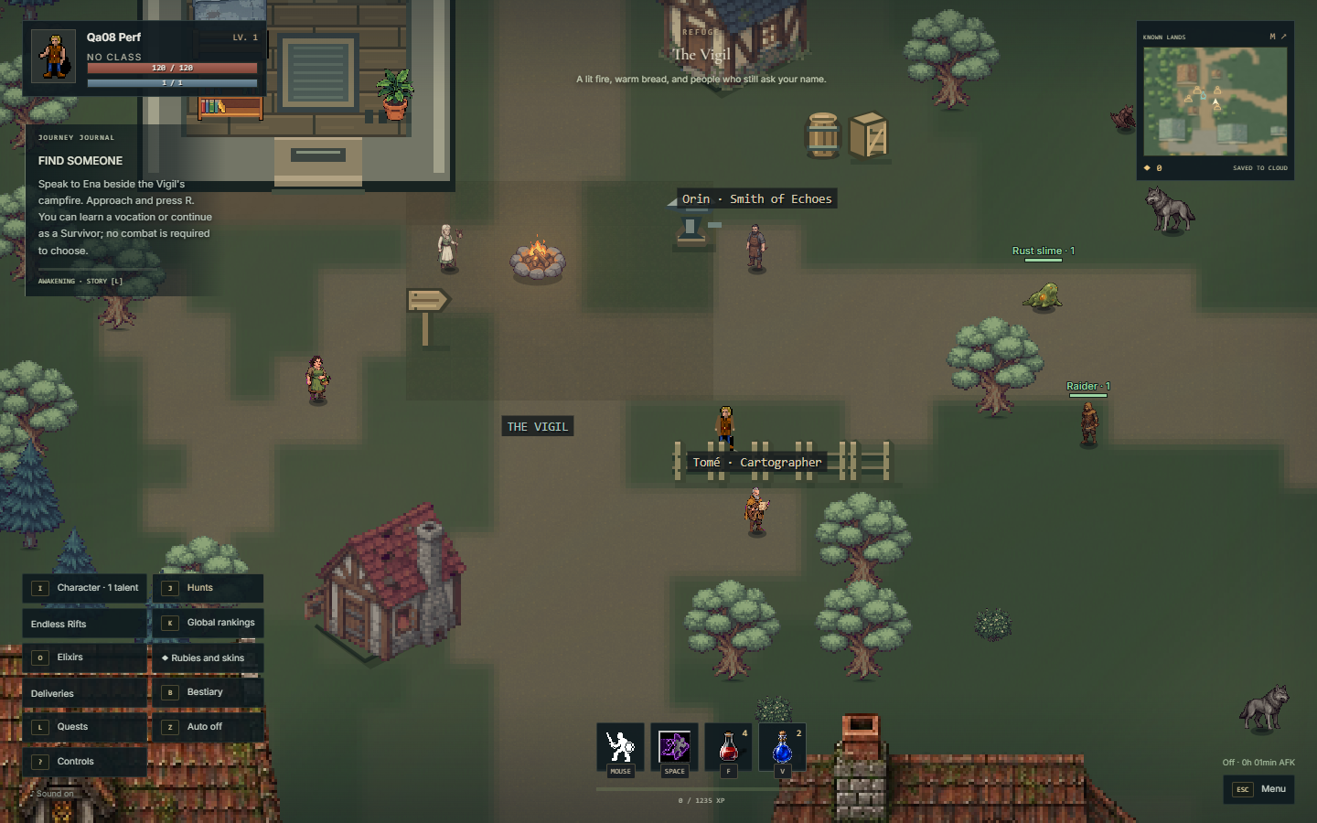 Whispering Woods: Level 1–4. The road east of the house, where the first creatures wait.