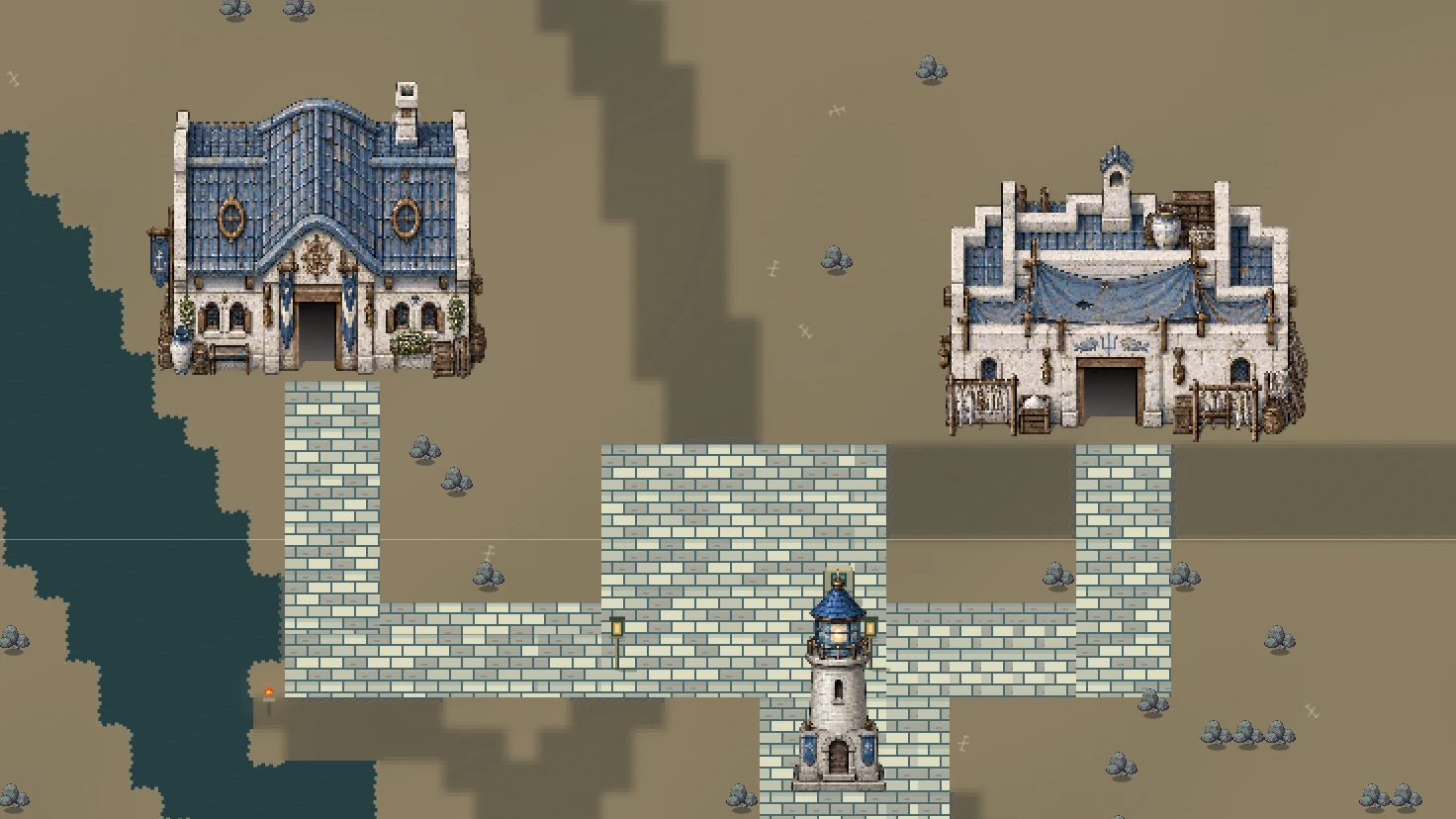 Drylight Harbor, settlement in Widow's Salt Flats